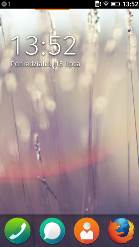 Główny ekran Firefox OS