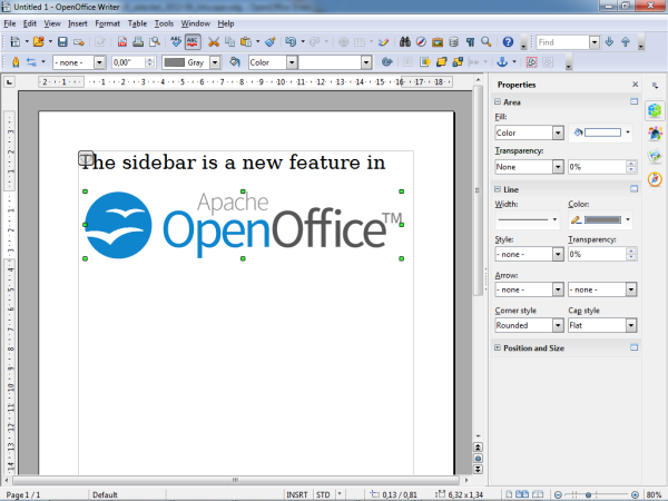 OpenOffice writer