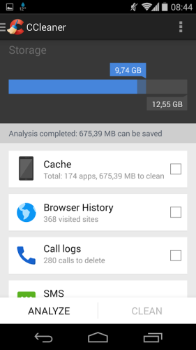 CCleaner na Androida CCleaner na Androida