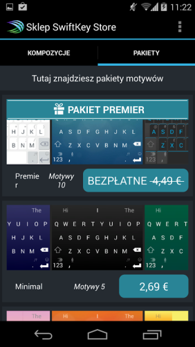 SwiftKey darmowy pakiet motywów SwiftKey darmowy pakiet motywów