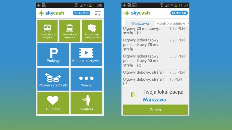 SkyCash dodaje możliwość kupowania biletów PKP Intercity