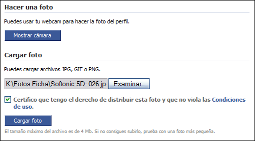 Añadir foto de perfil