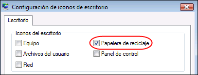 Casillas de Iconos del Escritorio