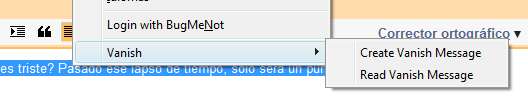 Cifrando texto con Vanish