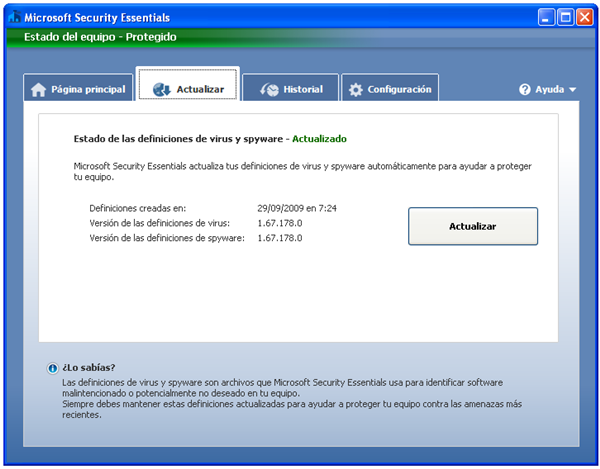 Actualizaciones en MSE