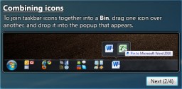 Bins: agrupa iconos en la barra de tareas de Windows 7