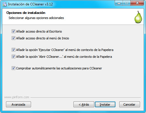 CCleaner instalacion CCleaner instalacion
