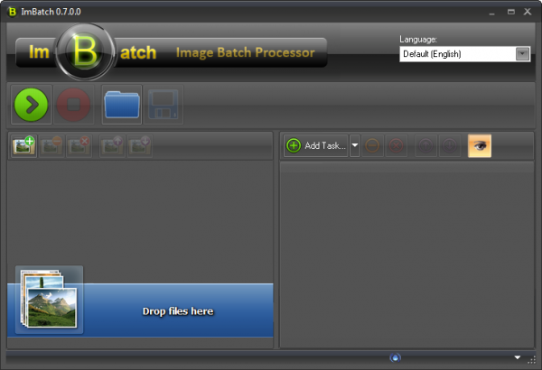 ImBatch Ventana principal vacía
