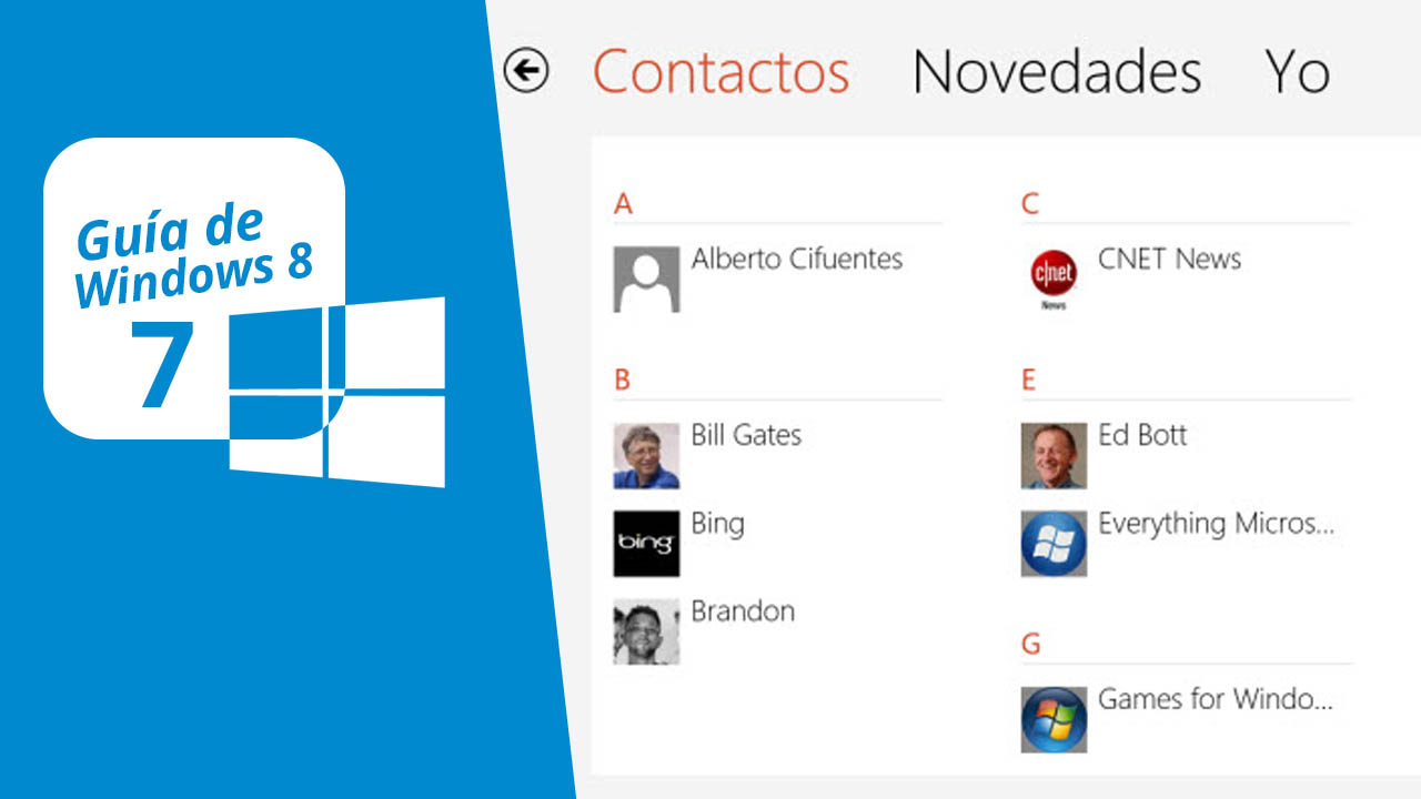 Guía de Windows 8 (7): Contactos e integración con redes sociales