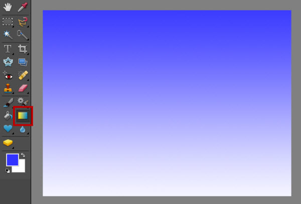 Degradado en Photoshop Elements