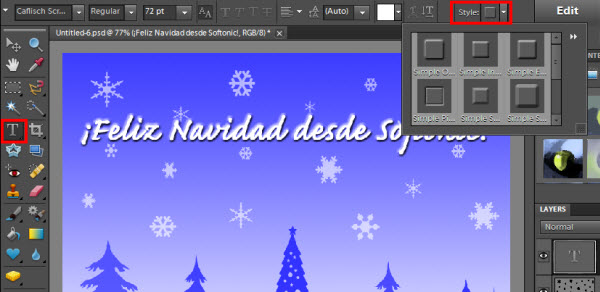 Añade texto en Photoshop Elements