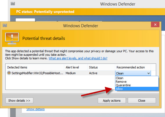 allow a website to download files from windows defender windows 10