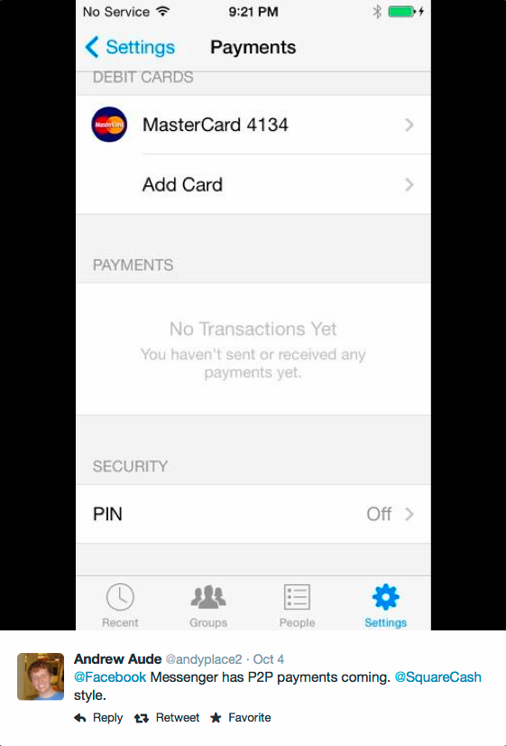 Messenger financeiro