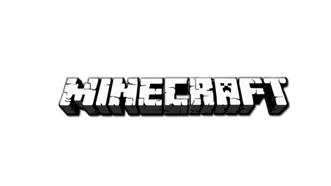 logo de minecraft blanco