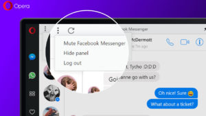 Opera integra ahora Facebook Messenger, WhatsApp y Telegram