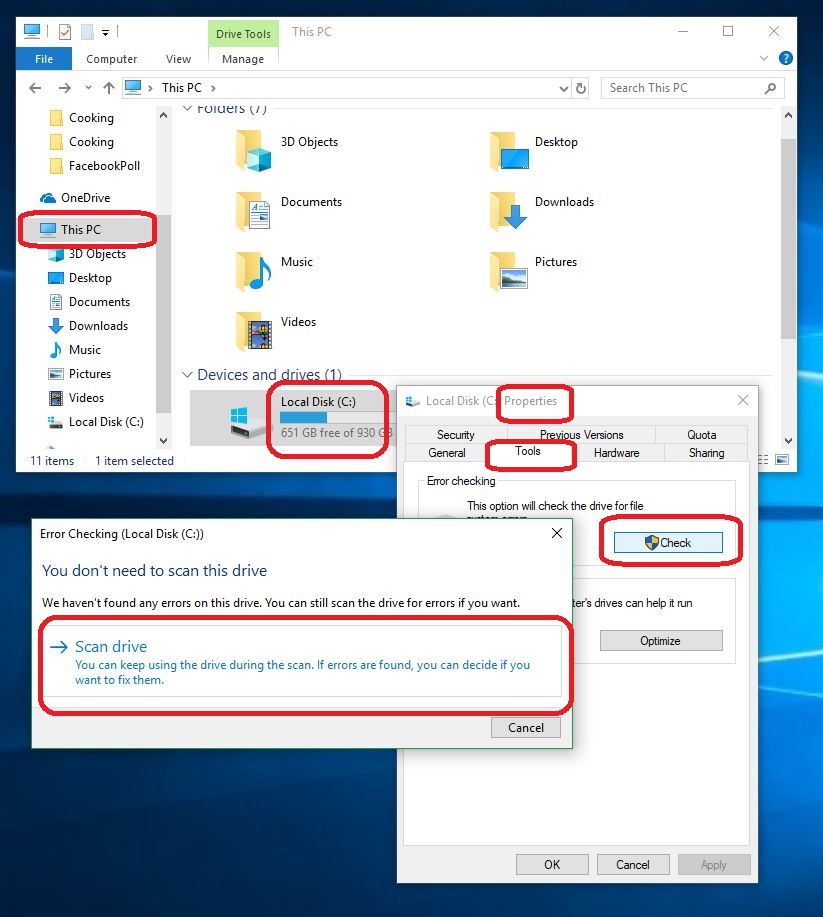 Clica en Propiedades, luego Herramientas y finalmente en Verificar
