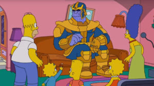 Thanos realiza un cameo chasqueante en el último episodio de Los Simpsons