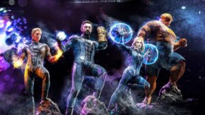 Esta ilustración muestra cómo serían Los Cuatro Fantásticos en el Universo Cinematográfico Marvel