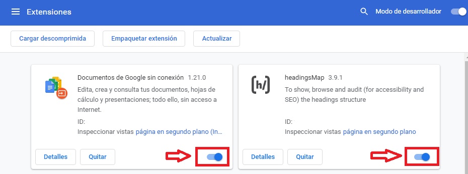 Cómo activar las extensiones de Chrome