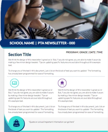 Plantilla School Newsletter