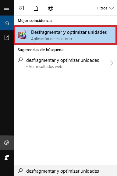 Cómo desfragmentar el disco con Windows 10