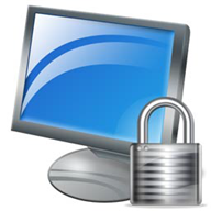 Computer lock logo