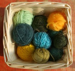 Basket of yarn