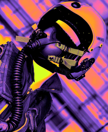 Compound Eye photo of fighter jet pilot