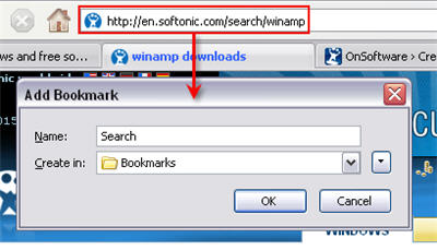 Search the web from the address bar
