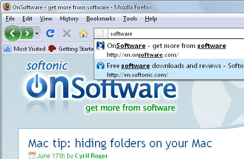 Firefox 3 user interface