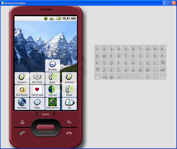 Running apps in the Android emulator