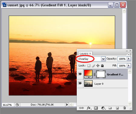 create a warm, golden sunset in Photoshop
