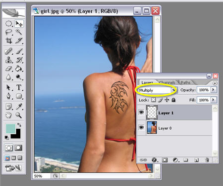 Get a tattoo done in Photoshop