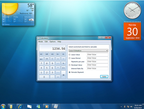 Windows 7 screenshot