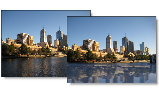 Add a water reflection effect to your photos