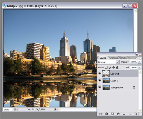 Add a water reflection effect to your photos