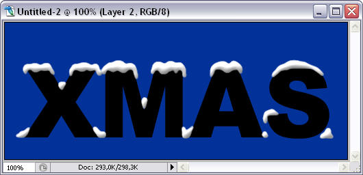 Text snow effect in Photoshop