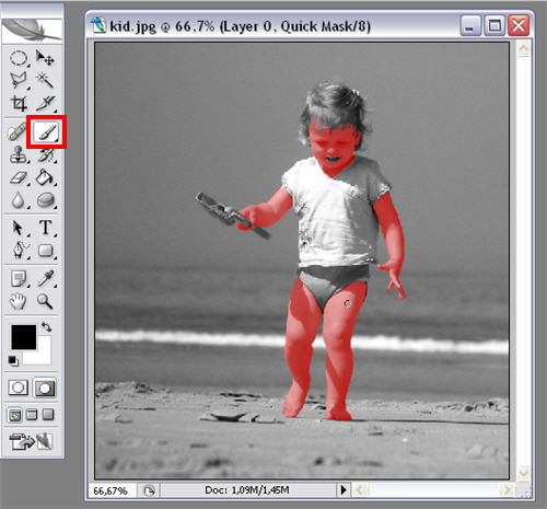 Color a black and white image in Photoshop