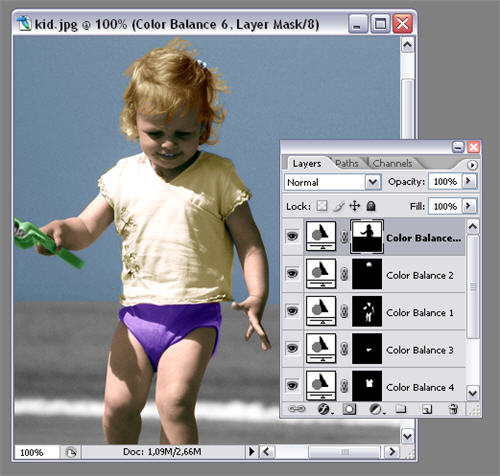 Color a black and white image in Photoshop