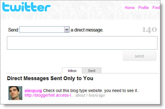 Twitter phishing scam
