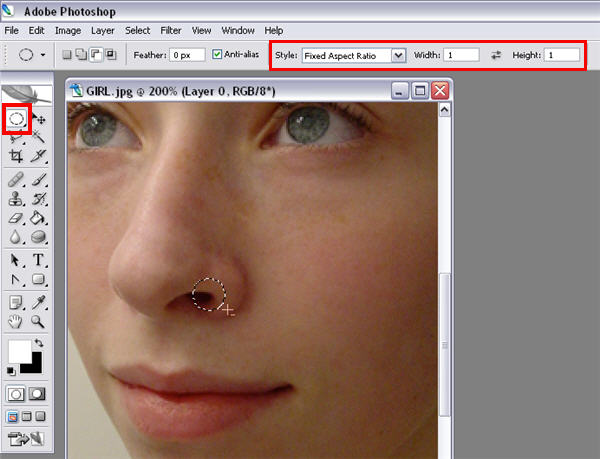 Virtual piercing Photoshop tutorial