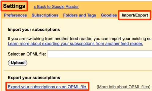 Merge two Google Reader accounts in one