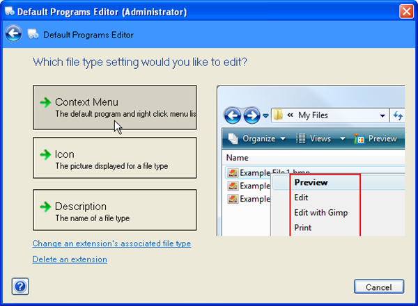 Manage and edit file associations in Windows