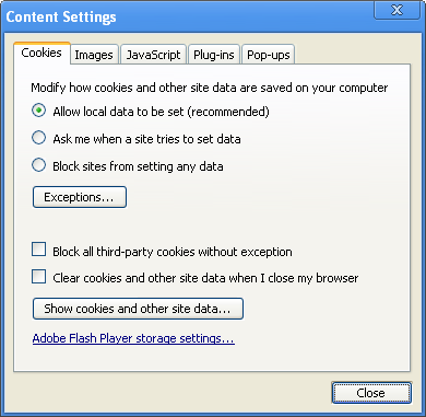 Cookie management