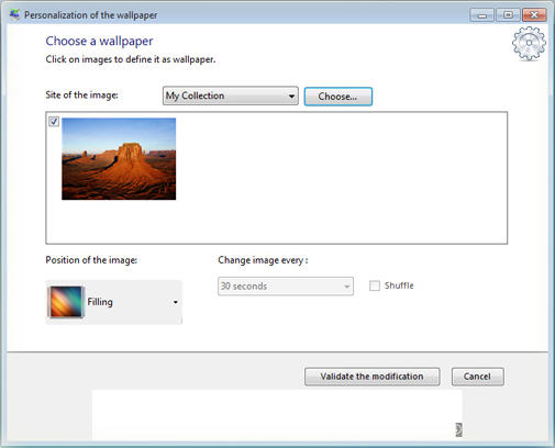 Customize the wallpaper in Windows 7 Starter Edition