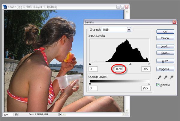 Get a tan in Photoshop