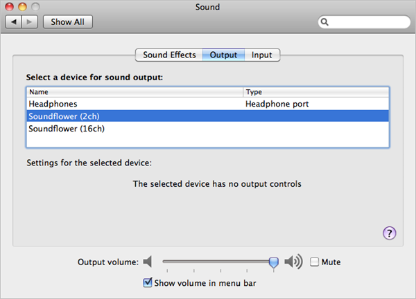 record audio from mac output