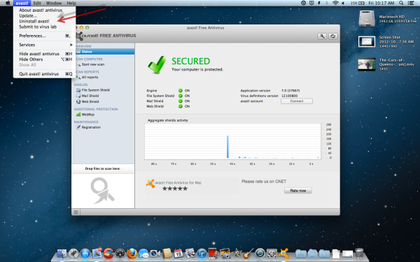 infection blocked avast mac