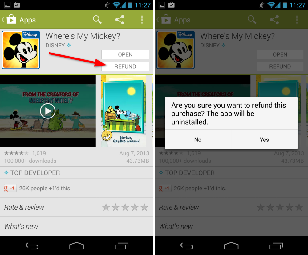 Google Play Basics Part 6: Get a refund for an app purchased in Google ...