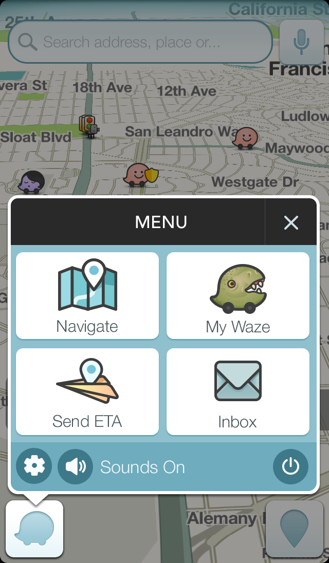 Waze update features redesign and auto complete - Softonic